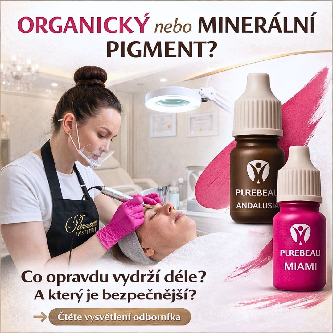 Organické nebo minerálná barvy na permanentní makeup